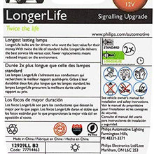 Philips 12929LLB2 12929 LongerLife Miniature Bulb, 2 Pack