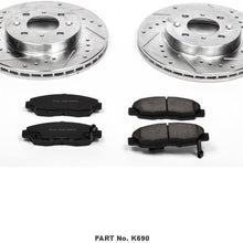 Power Stop K690 Front Brake Kit with Drilled/Slotted Brake Rotors and Z23 Evolution Ceramic Brake Pads