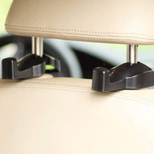 IPELY Universal Car Vehicle Back Seat Headrest Hanger Holder Hook for Bag Purse Cloth Grocery (Black -Set of 2).