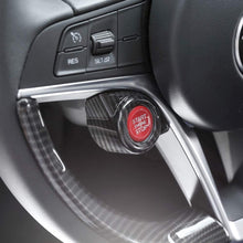 YUECHI for Alfa Romeo Giulia Stelvio 2017 2018 Carbon Fiber Style ABS Plastic Car Start Engine Stop Cover Trim