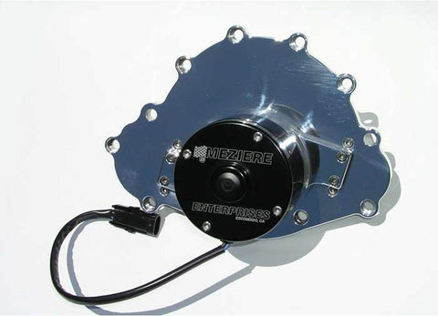 Meziere WP103U Polished Billet Electric Water Pump for Pontiac