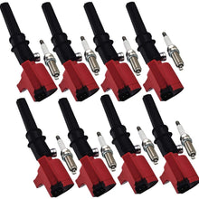 ENA Direct Ignition Coil and Platinum Spark Plug Set of 8 Compatible with 2000-2008 Ford E-150 and 1998-2001 Mercury Grand Marquis Ford Crown Vicotira 4.6L V8 SP-493 DG508