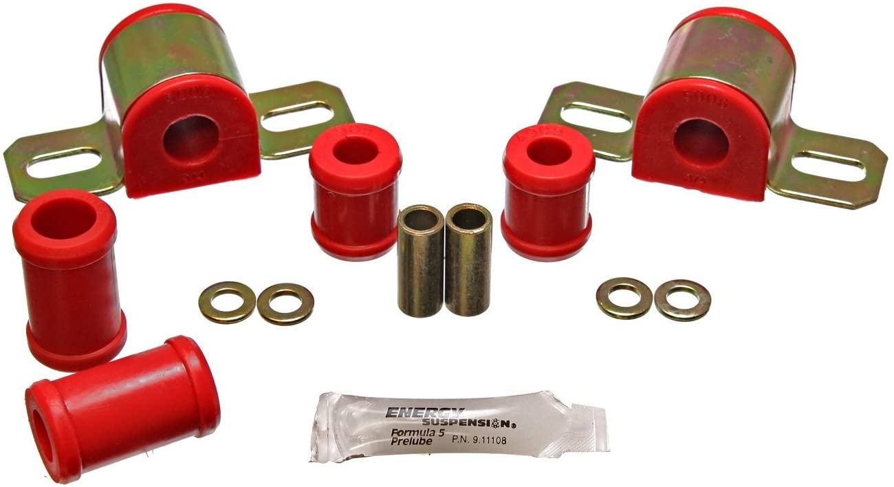 Energy Suspension 3.5104R Complete Rear Sway Bar Bushing Set - Two Bolt Clamp Style - 5/8