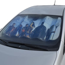 BDK Justice League DC Comics Official Licensed Front Windshield Sun Shade-Accordion Folding Auto Sunshade for Car Truck SUV-Blocks UV Rays Sun Visor Protector-Keep Your Vehicle Cool- 58 x 27 Inch