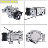 WFLNHB AC Compressor & A/C Clutch, A/C Ports 5 Grooves Replacement for Mazda 3 2004-2009 Mazda 3 Sport 2009 Mazda 5 2006-2010 2.0L 2.3L CO 10759C 58463 BP4S61K00 CC4361450E
