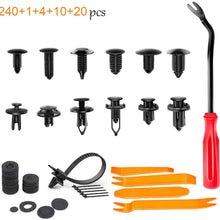 HTOMT 240PCS Bumper Retainer Clips Car Plastic Rivets Fasteners Push Retainer Kit Most Popular Sizes Auto Push Pin Rivets Set -Door Trim Panel Fender Clips for GM Ford Toyota Honda Chrysler