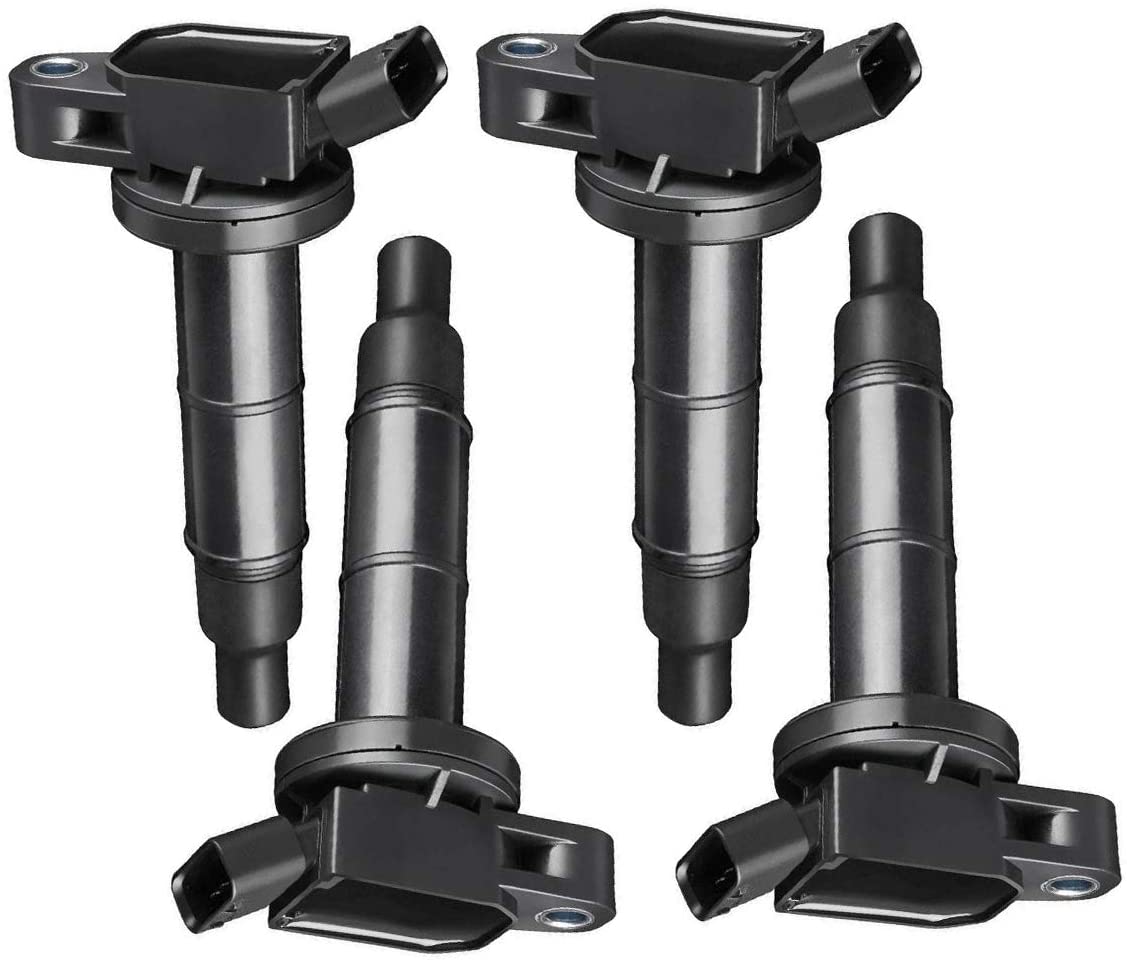 Set of 4 Ignition Coils Pack for Toyota Camry Corolla Matrix RAV4 Solara Lexus HS250H Pontiac Vibe Scion (fit 2.4L only)