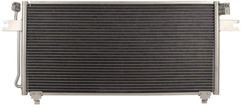 VioletLisa All Aluminum Air Condition Condenser 1 Row Compatible with 1995-1996 Maxima 3.0L V6 Without Oil Cooler