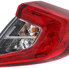 Halogen Tail Light Passenger Side Right Outer For 2016-18 Honda Civic Sedan CAPA