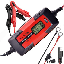 MAGLONG 6V/12V 1-4Amp Smart Automatic Battery Chargers with LCD Display/Automotive Battery Float Chargers Maintainer for Car, Motorcycle, Lawn Mower, Boat, RV, SUV, ATV, Waterproof & Eco Friendly