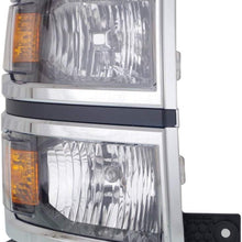 Headlight for Chevrolet Silverado 1500 14-15 RH Assembly Halogen WT/LT Models CAPA Certified
