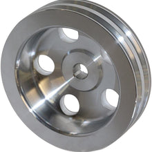 Polished Aluminum Double 2 Groove Power Steering Pump Pulley For GM Chevy SBC BBC