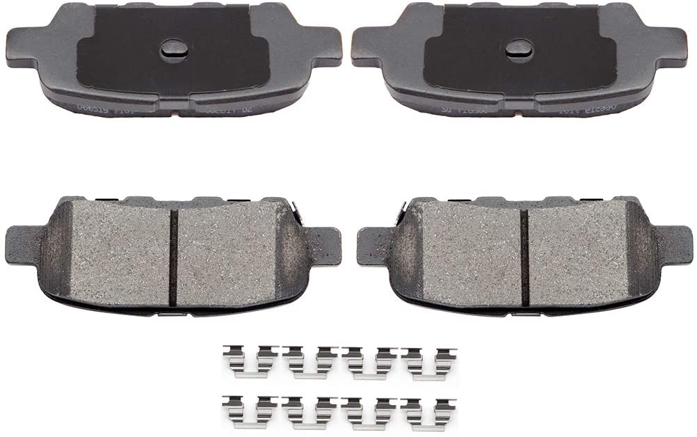 Ceramic Discs Brake Pads,SCITOO Rear Brake Pads with clip fit for Infiniti,for Nissan 350Z 370Z Altima Juke Leaf Maxima Murano Pathfinder Quest Rogue, Suzuki Grand Vitara