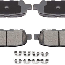 Aintier 4pcs Ceramic Brake Pads Sets fit for for Infiniti,for Nissan 350Z 370Z Altima Juke Leaf Maxima Murano Pathfinder Quest Rogue, for Suzuki Grand Vitara with Clip Hardware