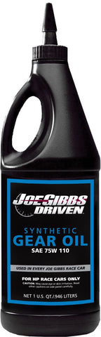 Joe Gibbs 00631 75W-110 Synthetic Gear Oil - 1 Quart Bottle, Pack of 12