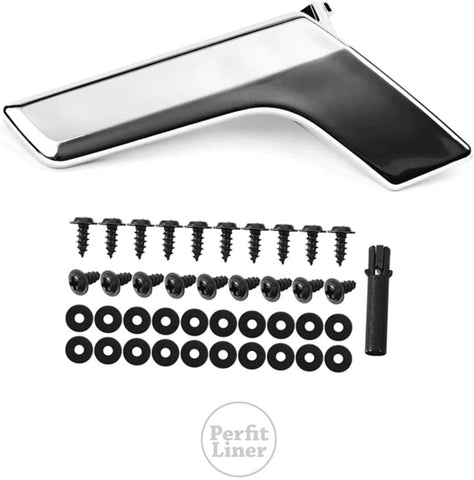 Perfit Liner Front Left Driver Side Inner Interior Chrome Door Handle Repair Kit With Screws For Mercedes Benz W204 C Class C300 C350 C63 X204 GLK280 GLK300 GLK350