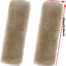U&M 2cs/Pack High-Density Fluffy Wool Auto Seat Belt Cover for Adult Youth Kid Toddlers -Soft Warm Car, Truck, SUV, Camera Backpack Strap Shoulder Pad