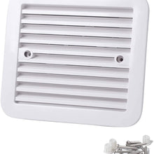 DEDC1 Pack 12V Fridge Vent Outlet with Fan for RV Trailer Caravan Side Air Ventilation Exhaust Fan RV Car Styling Accessories-White (Silent Type)