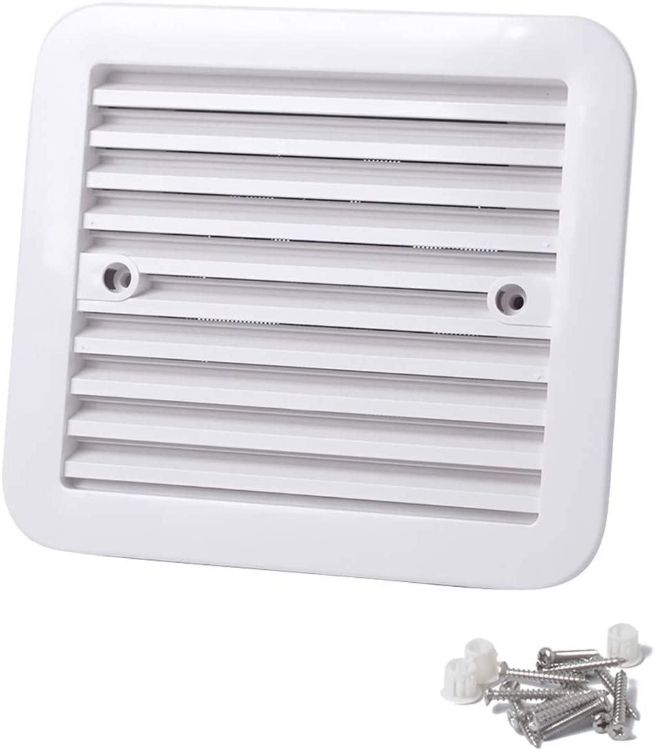 DEDC1 Pack 12V Fridge Vent Outlet with Fan for RV Trailer Caravan Side Air Ventilation Exhaust Fan RV Car Styling Accessories-White (Silent Type)