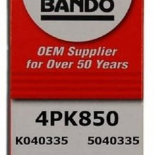 BANDO 3 Piece Serpentine Drive Belt Set Compatible With Kia Soul 2010-2012 engine size 2.0 alternator/water pump - air conditioner- power steering 4PK890 4PK855 3pk675