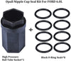 High Pressure Oil Rail Ball Tube O-Rings Repair Kit & Nipple Cup Socket for Ford 6.0L Diesel 2003-2007 (9 Pcs）