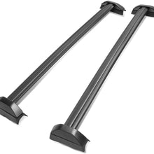 DNA MOTORING PT-ZTL-8033 Aluminum Top Rail Roof Rack Cross Bar[02-06 Honda CRV],Black