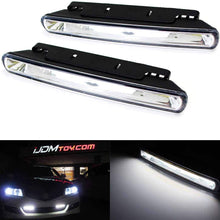 iJDMTOY 7-Inch Xenon White Universal Fit High Power COB Continuous Lighting LED Daytime Running Lights (DRL Lamps)