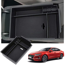 YEE PIN 2020 Sonata Center Console Organizer Tray Sonata Limited Armrest Tray Armrest Box Secondary Storage Insert ABS Materials Tray Compatible with 2020 Sonata DN8 (Black)