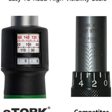 eTORK Click-Style Torque Wrench (1/2-Inch Drive) (50-250 ft.-lbs, 70-340 N.m)