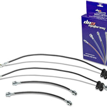 Replacement for Honda Accord Stainless Steel Hose Brake Line Set (Red) - CA
