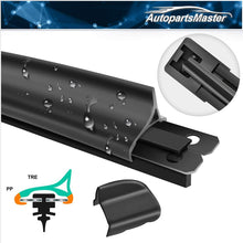 AutopartsMaster Windshield wiper blades Hybrid Front Window U wiper 26" + 16" Car Front Window Windshield wiper blades U J-hook NO.19515-3 (set of 2)