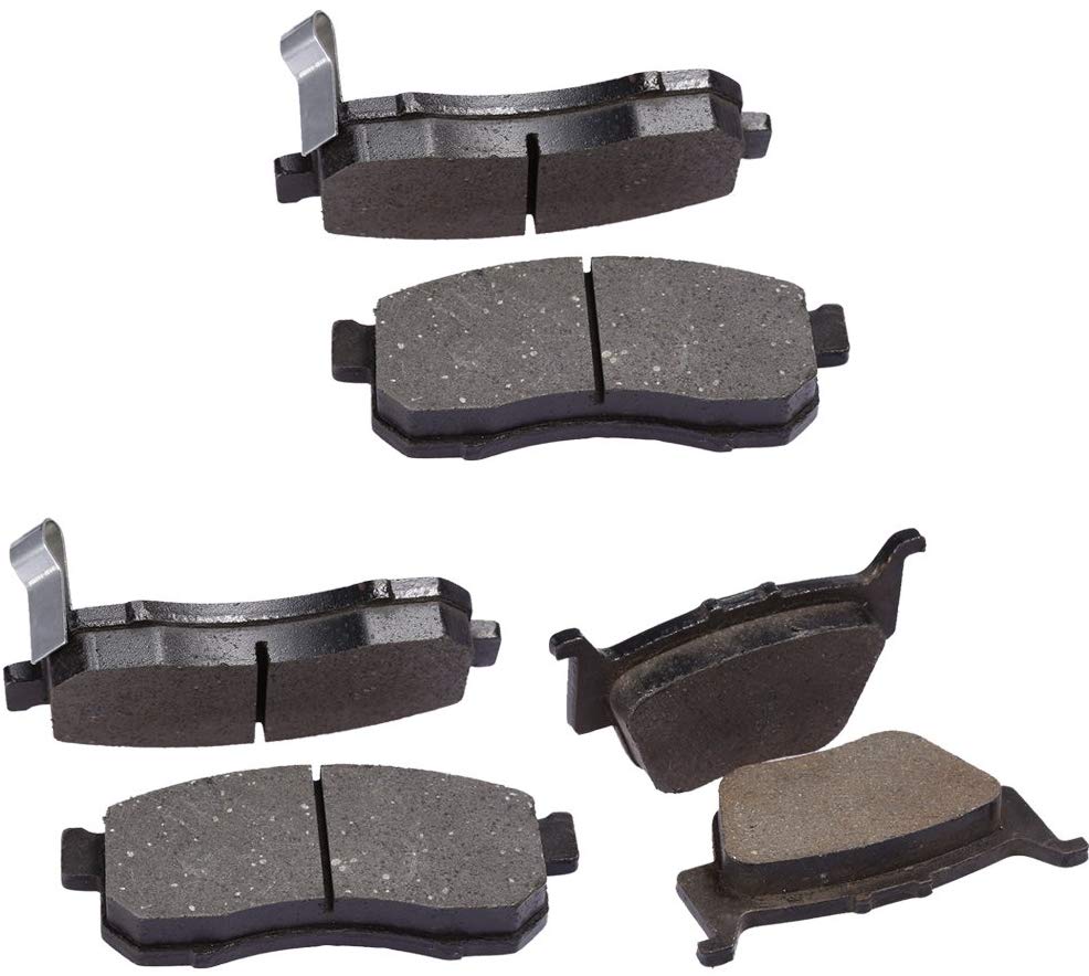 QKPARTS Semi-Metallic Front Rear Brake Pads For 2014-2017 Honda Pioneer 700 New