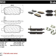 Centric REAR SET High Performance Ceramic Disc Brake Pads Compatible with most Nissan Models