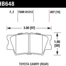 Hawk Performance HB648Z.607 Performance Ceramic Disc Brake Pad
