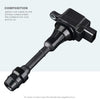 Ignition Coil Packs of 4 for Nissan Altima - Nissan Sentra X-Trail - Nissan Sentra SE-R L4 2.5L