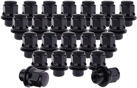 SCITOO 24PCS Black Lug Nuts for 13/16