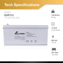ExpertPower 12_200 12V 200Ah Sealed Lead Acid AGM Battery for Solar Wind Power