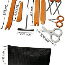 Auto Door Dash Panel Audio Trim Molding Install Removal Tool Kit with FREE Tool Bag 13 Pack, No-Scratch Car Body Radio Interior Upholstery Repair Pry Bar Set, VIWIEU Auto Stereo Modification Tools