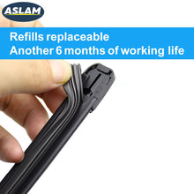 Windshield Wipers,ASLAM Type-G 24"+18" Wiper Blades:All-Season Blade for Original Equipment Replacement and Refills Replaceable,Double Service Life(set of 2)