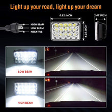 (4pcs) Dot approved 4x6 inch LED Headlights Rectangular Replacement H4651 H4652 H4656 H4666 H6545 for Peterbil Kenworth Freightinger Ford Probe Chevrolet Oldsmobile Cutlass