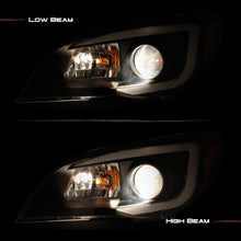 For 2006-07 Subaru Impreza LED Daytime Running Lamp Strip Projector Headlights Black Housing Clear Lens Full Set
