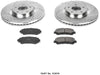 Power Stop K3076 Front Brake Kit with Drilled/Slotted Brake Rotors and Z23 Evolution Ceramic Brake Pads,Silver Zinc Plated