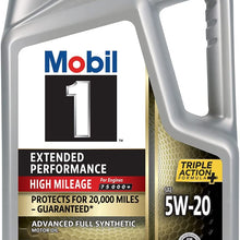 Mobil 1 High Mileage Full Synthetic Motor Oil 5W-30, 5 Quart