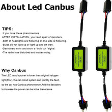 KOOMTOOM H4 Canbus Decoder Anti flicker Harness 9003 HB2 Headlight Bulb Warning Error EMC Canceller Decoder For 2003-2015 BMW Mini