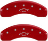 MGP Caliper Covers 14234SBOWRD Red Brake Covers Fits Chevrolet Suburban/Tahoe 2015-2020 Engraved with Bowtie (Front/Rear Covers; Set of 4)