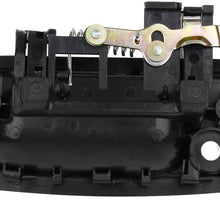 AUTEX 2pcs Exterior Front Left Right Door Handles Smooth Black Driver Passenger Side Compatible with Toyota Tacoma 1995 1996 1997 1998 1999 2000 2001 2002 2003 2004 Door Handles 79344 79345 TO1310128