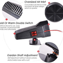 Woolves Car Heater 200W Portable 2 in1 Auto Car Van Heater Defroster Cool Fan Windscreen Window Demister Winter Windscreen Defroster. Unusual