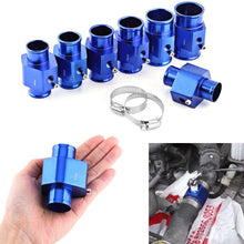 Universal Water Temp Joint Pipe, Keenso Aluminum Water Temp Temperature Joint Pipe Sensor Gauge Radiator Hose Adapter, Blue 26mm - 40mm (28mm)