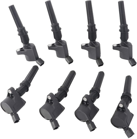 FEIDKS NEW Pack of 8 Curved Boot Ignition Coil Compatible with Lincoln Mercury 4.6L 5.4L V8 Crown Victoria Expedition F-150 F-250 Mustang DG457 DG472 DG491