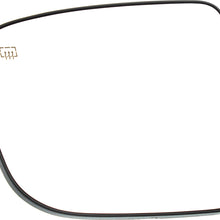 Kool Vue NS09GL Mirror Glass for Nissan Murano 15-17/Pathfinder 17-18/Rogue 14-18 Left Side Heated With Backing Plate